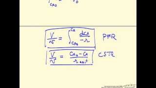 Comparing CSTR and PFR Balances [upl. by Vilhelmina700]