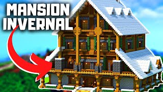 Casa en la nieve para minecraft tutorial paso a paso [upl. by Attlee]