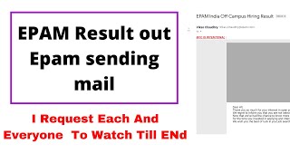 Epam result out  epam exam result out  result mail received or not how to prepare for Epam inter [upl. by Irot11]