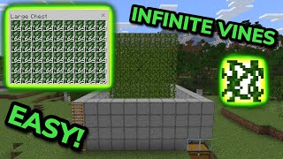 SIMPLE 121 VINE FARM TUTORIAL in Minecraft Bedrock MCPEXboxPS4Nintendo SwitchPC [upl. by Kafka]