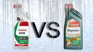 Castrol GTX 10W40 vs Castrol Magnatec 10W40 Cold oils test 30°C [upl. by Golda]