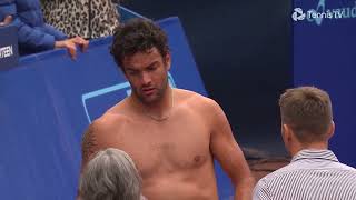 Matteo Berrettini shirtless in Gstaad [upl. by Opportina387]