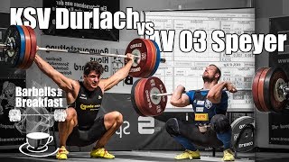 KSV Durlach versus AV 03 Speyer weightlifting Bundesliga Gewichtheben 20170930 [upl. by Stoeber323]