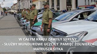 W Białymstoku służby mundurowe uczciły pamięć żołnierza który zmarł po ataku na granicy [upl. by Osrock]