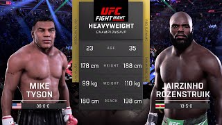 Mike Tyson vs Jairzinho Rozenstruik Full Fight  UFC 5 Fight Of The Night [upl. by Rimhsak]