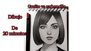 como dibujar un rostro con la técnica de grafito y carboncillo fácil para principiantes [upl. by Ailel]