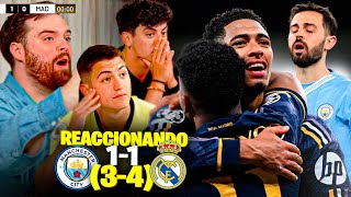 REACCIONANDO al MANCHESTER CITY 1314 REAL MADRID humillados en casa de Ibai [upl. by Llemaj]