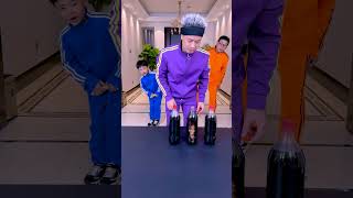 Put Mentos In Coke Who Can Block It With Mouth 😂 Funnyfamily Partygames [upl. by Asiela]