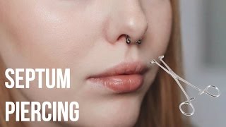 SEPTUM PIERCING FAQ  My Experience Pain Sizing amp Helpful Tips [upl. by Elahcim]