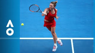 Simona Halep v Angelique Kerber lengthy rally in the semi finals  Australian Open 2018 [upl. by Tindall]