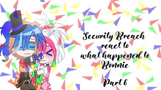 FNaF Security Breach react to What happened to BonniePart 6theory [upl. by Nelaf]