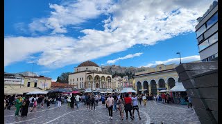 Athens central district walkthrough with my GoPro in 4k [upl. by Llimaj]