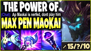 Chat said that AP Maokai is Nerfed Enjoy the POWER of MAX PEN MAOKAI Build 🔥 LoL Maokai Gameplay [upl. by Sidman]