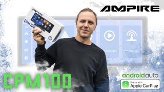 Installation of the Ampire CPM100 Smartphone monitor with Wireless Apple CarPlay and dashcam [upl. by Frodin344]