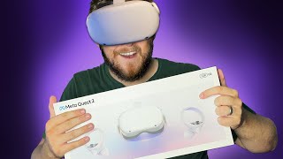 Meta Oculus Quest 2 Unboxing and Setup  Owning VR for the first time [upl. by Rauscher584]