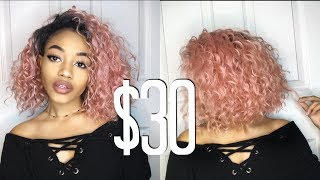 Affordable Wavy Rose Gold Bob Wig  Ebonylinecom [upl. by Essile]