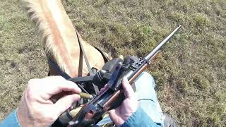 Springfield Mod1873 Cavalry Carbine  Made by Pedersoli  Mounted Shooting [upl. by Ahsercal829]