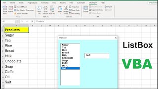 How to populate ListBox and get value in textbox using Excel VBA [upl. by Sager]