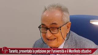 Taranto presentata la petizione per luniversità e il Manifesto attuativo [upl. by Musa]