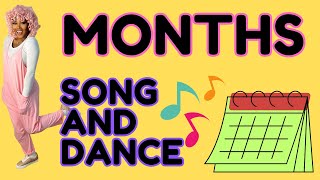 Months  Learn The Months of The Year  Sing and Dance Along Toddler Interactive Educational Video [upl. by Blasien]