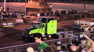 Ronnie Meyers Garrett County Fair Semi Truck Pull 8213 2nd Pull [upl. by Aeslek770]