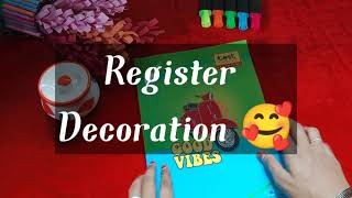 Register Decoration Idea  Register front page decoration [upl. by Ahsiemat963]