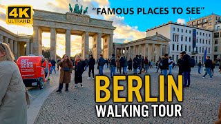 Berlin Germany Walking Around The Most Famous Places 4K SDR City Walking Tour [upl. by Nylirac]