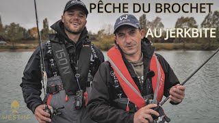 Pêche du brochet dans une gravière au JERKBITE  Westin Fishing France [upl. by Gamali559]