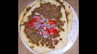 Turkish Lahmacun Recipe  Turkish Pizza  Food Rocks [upl. by Zevahc62]