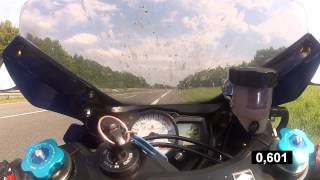 GSXR 750 K6 Acceleration 0200 kmh in 67s [upl. by Omarr]