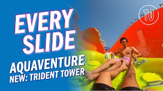 Aquaventure Waterpark Dubai TRIDENT TOWER POV [upl. by Jess]