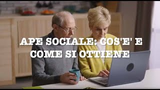 APE SOCIALE cosè e come si ottiene [upl. by Liggett]