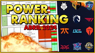 POWER RANKING GLOBAL  ABRIL 2024 [upl. by Norac]