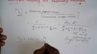 Volumetric Efficiency of Reciprocating Compressor RAC Tutorial 6 [upl. by Russo]