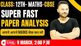 Code No 6543  Set 3  CBSE 2024  Maths Paper  Class 12 Maths Paper Analysis Live Paper Solve [upl. by Eniad]