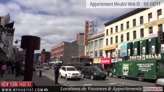 New York  Visite guidée dun appartement T3 meublé à Harlem [upl. by Ecirtac]