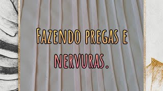 Fazendo pregas e nervuras em tecido [upl. by Templeton690]