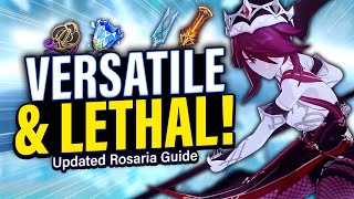 Updated ROSARIA GUIDE How to Play BEST Artifact amp Weapon Builds Team Comps  Genshin 34 [upl. by Oria352]