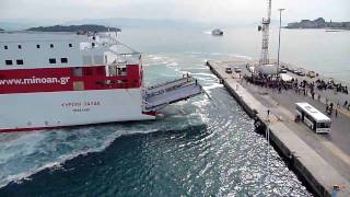 Corfu Ferry Docking [upl. by Apul]