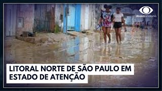 Chuvas colocam cidades do litoral de SP em estado de atenção  Bora Brasil [upl. by Snevets]