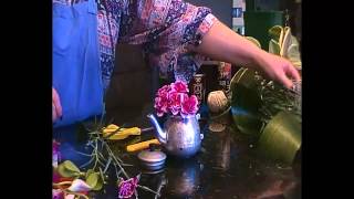 How to create a flower arrangement in a teapot  perfect for Mothers Day [upl. by Roscoe263]