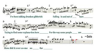 Sail Away  David Gray    Eb Instrument  Reference sound [upl. by Selfridge]