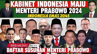 CALON MENTERI PRABOWO GIBRAN TERBARU [upl. by Mavra]