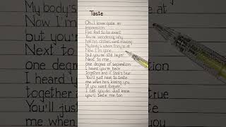 Taste lyrics by Sabrina Carpenter 🌹🔥🚀 musicandlyrics songlyrics lryics musician lyirics [upl. by Pirbhai]