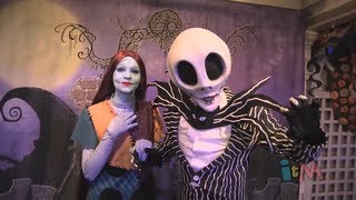 Jack Skellington and Sally meet and greet at Mickeys NotSoScary Halloween Party [upl. by Kneeland]