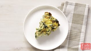 Crustless Spinach Quiche [upl. by Fruma]