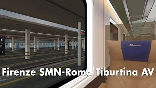 Firenze SMNRoma Tiburtina Frecciarossa 1000 annunci a bordo Open Rails [upl. by Kali]