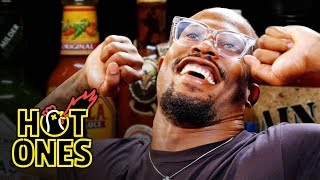 Von Miller Geeks Out Over Spicy Wings  Hot Ones [upl. by Boaten]