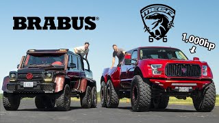 MegaRaptor 6x6 vs MercedesBenz BRABUS 6x6  400000 Meets 2 Million [upl. by Zakaria]