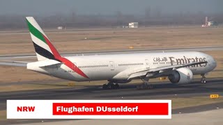 Flugzeug Start und Flugzeug Landung auf Flughafen DUsseldorf [upl. by Segroeg471]